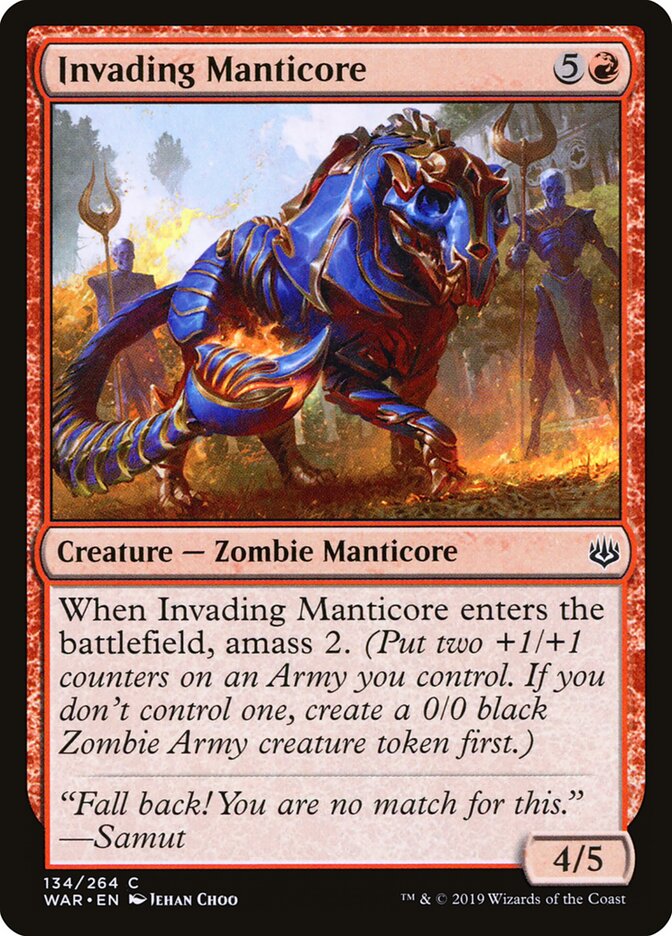 Invading Manticore — War of the Spark 134/312