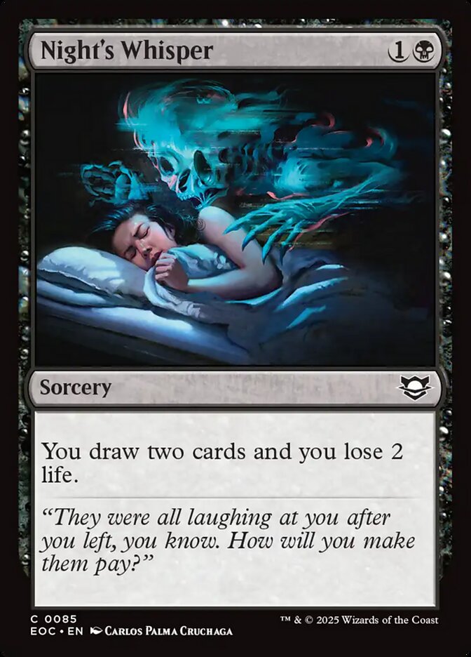 Night's Whisper — Edge of Eternities Commander 85/191