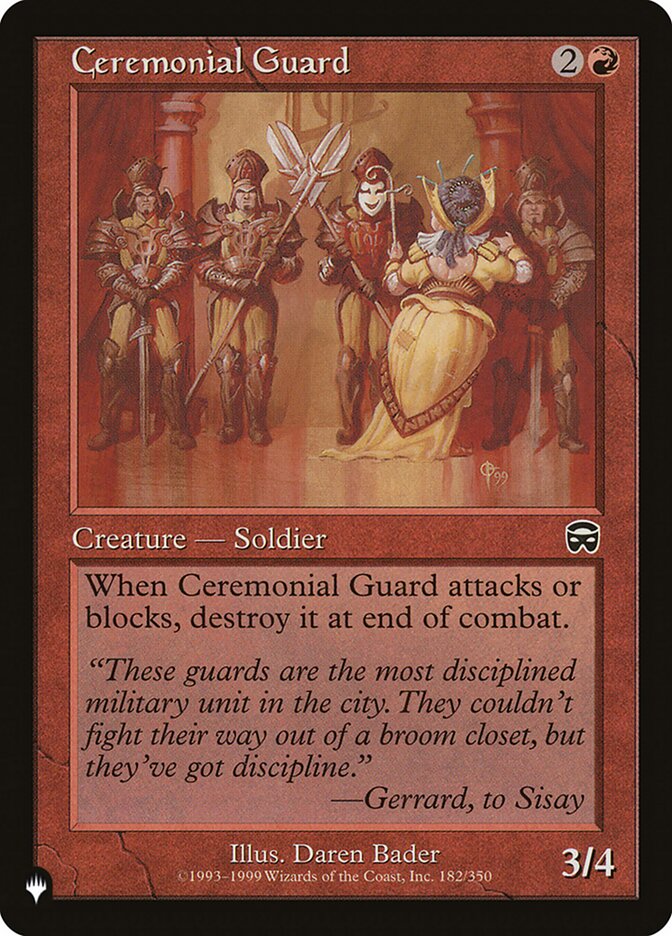 Ceremonial Guard — The List MMQ-182/5581