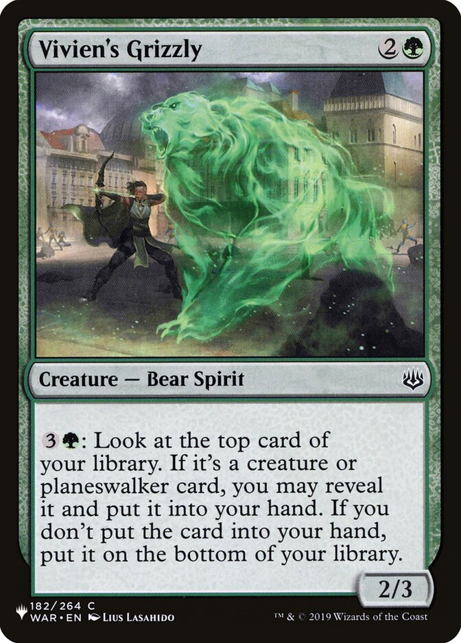 Vivien's Grizzly — The List WAR-182/5581