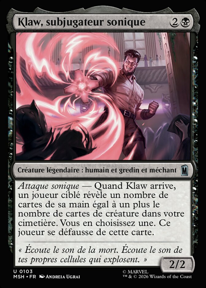 Klaw, subjugateur sonique — Marvel Super Heroes 103/453