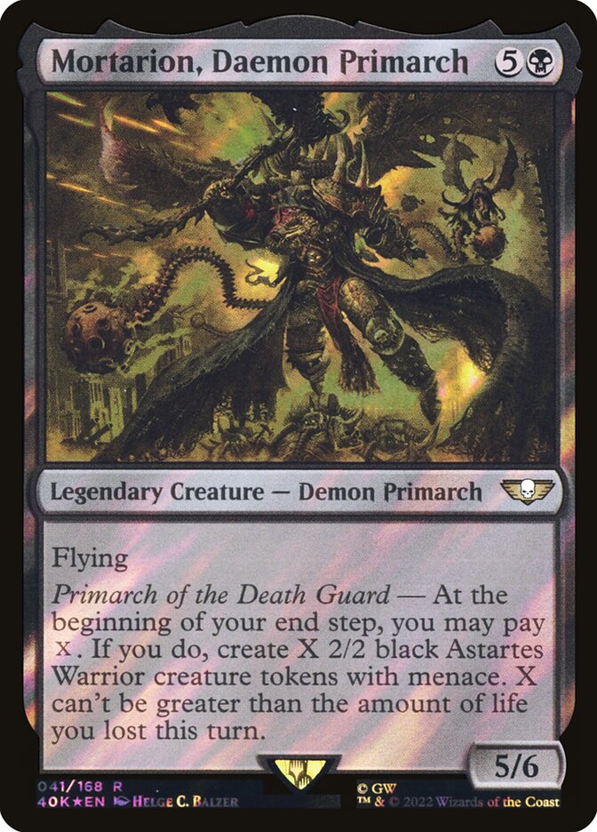 Mortarion, Daemon Primarch — Warhammer 40,000 Commander 41★/617