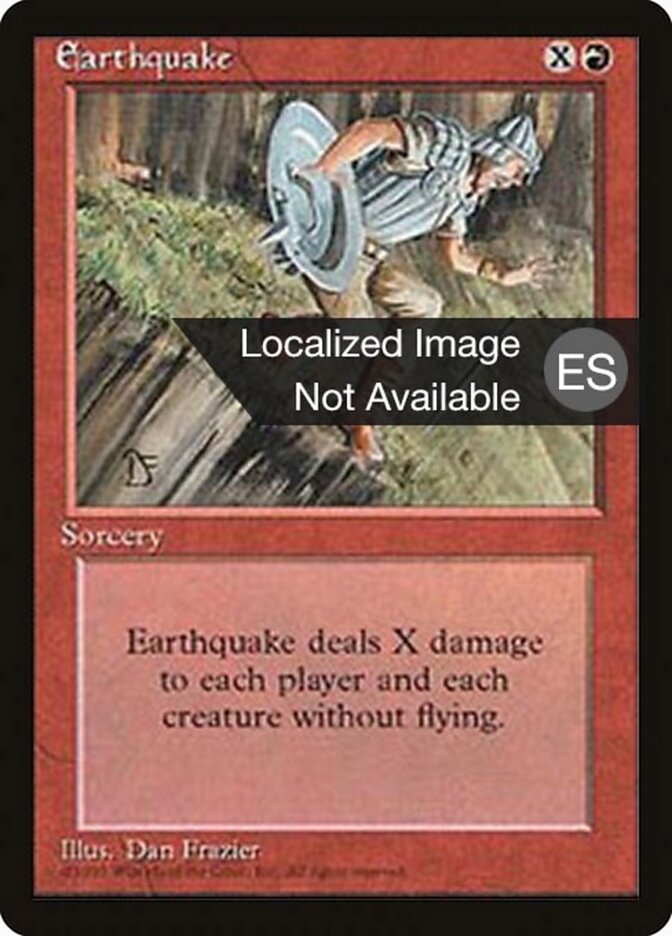 Earthquake — Fourth Edition Foreign Black Border 189/378