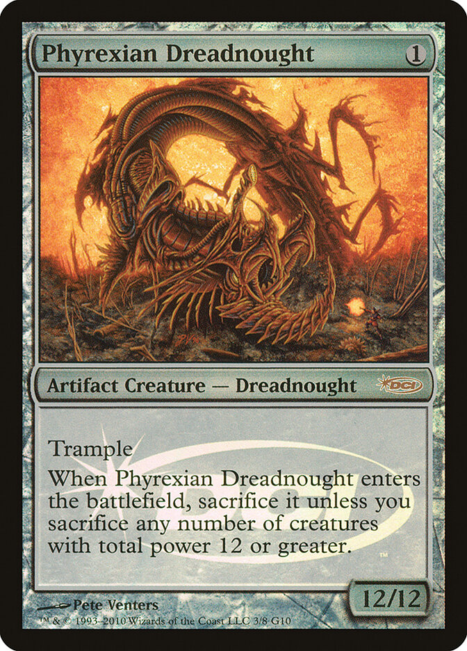 Phyrexian Dreadnought — Judge Gift Cards 2010 3/8