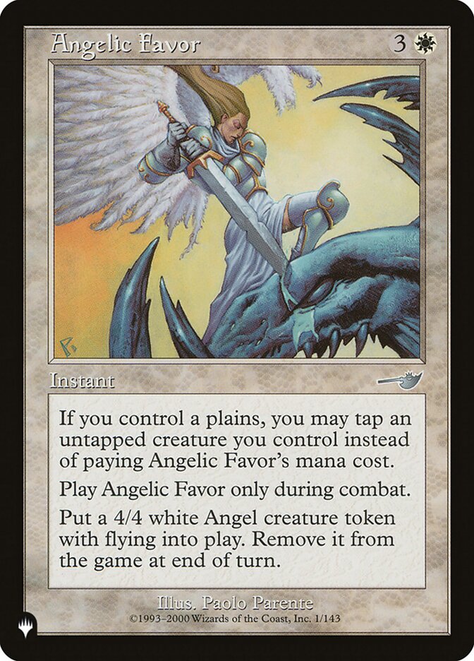 Angelic Favor — The List NEM-1/5581
