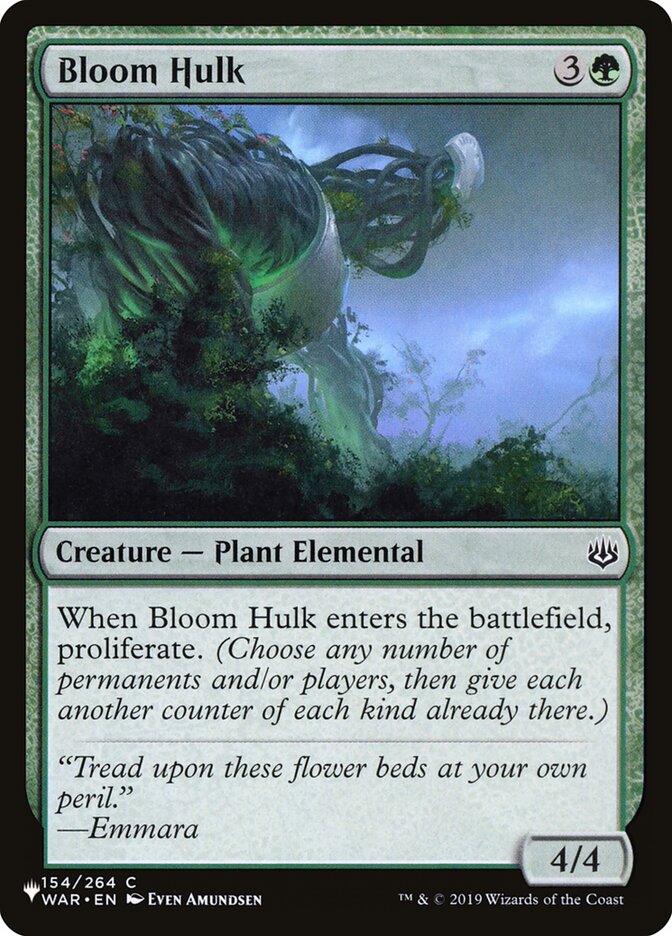 Bloom Hulk — The List WAR-154/5581