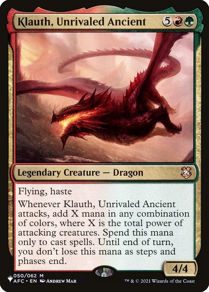 Klauth, Unrivaled Ancient — The List AFC-50/5581