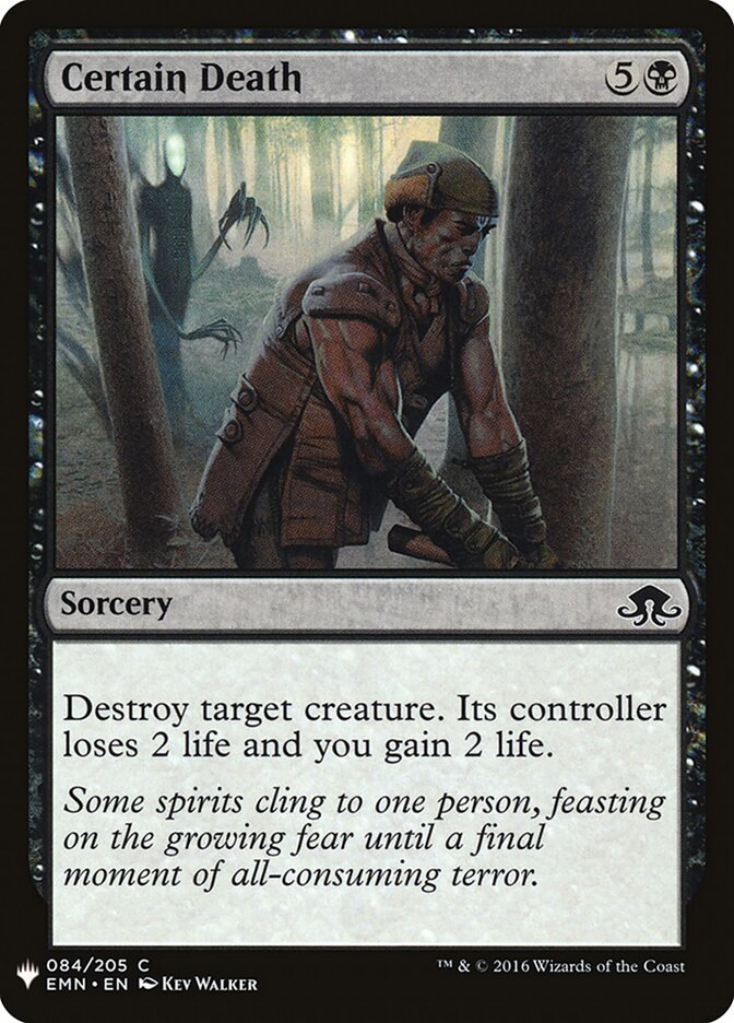 Certain Death — The List EMN-84/5581