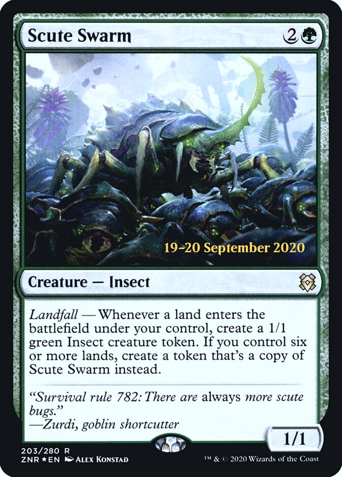 Scute Swarm — Zendikar Rising Promos 203s/153