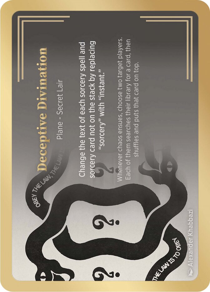 Deceptive Divination — Secret Lair Showcase Planes 1/10