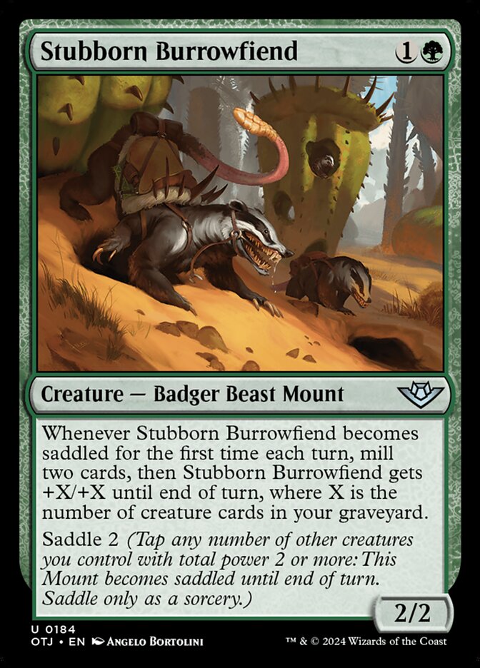 Stubborn Burrowfiend — Outlaws of Thunder Junction 184/374