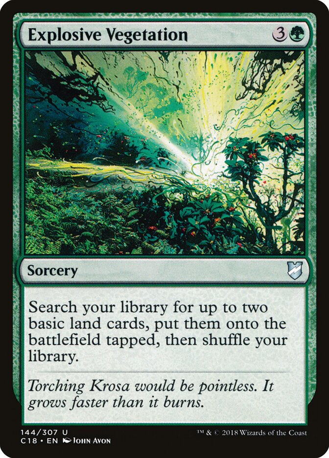 Explosive Vegetation — Commander 2018 144/307