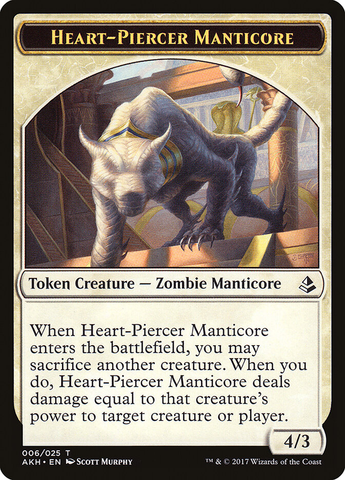 Heart-Piercer Manticore — Amonkhet Tokens 6/26