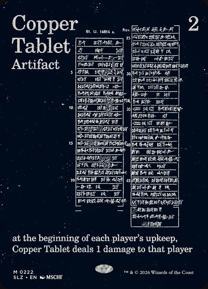 Copper Tablet — The Zeta Set 222/363