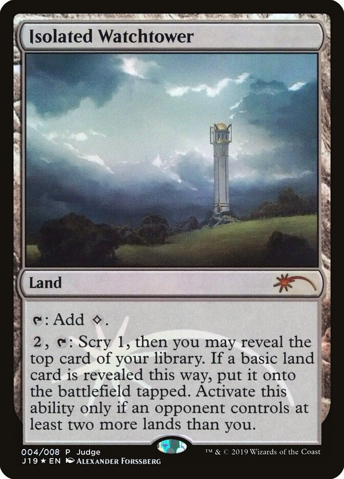 Isolated Watchtower — Judge Gift Cards 2019 4/8
