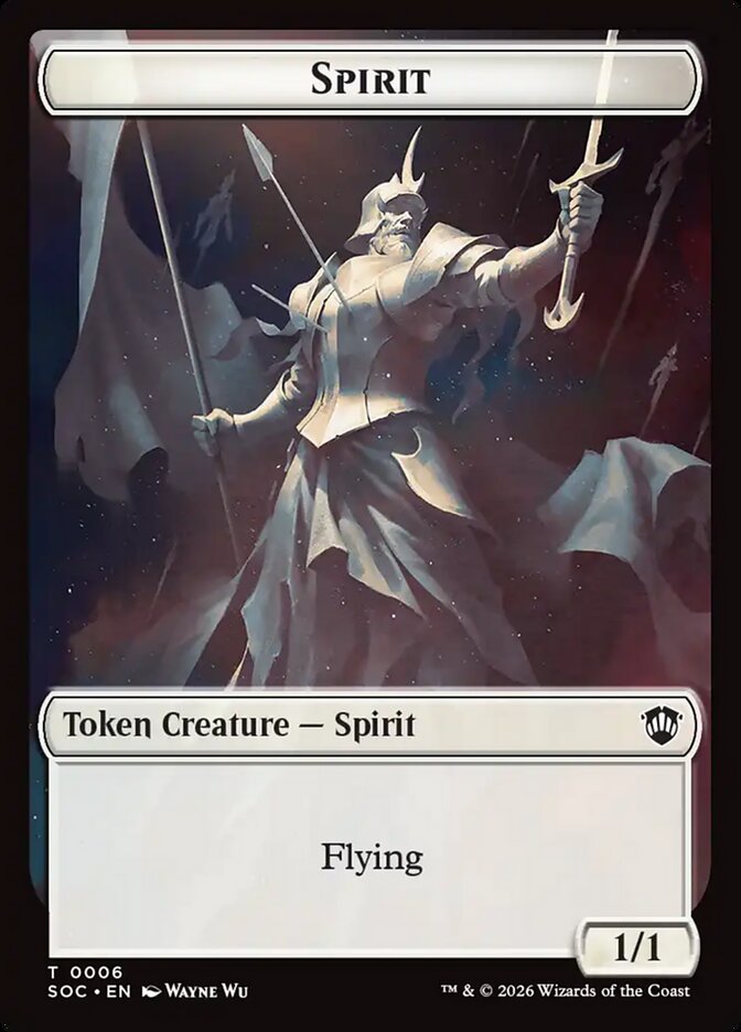 Spirit — Secrets of Strixhaven Commander Tokens 6/30
