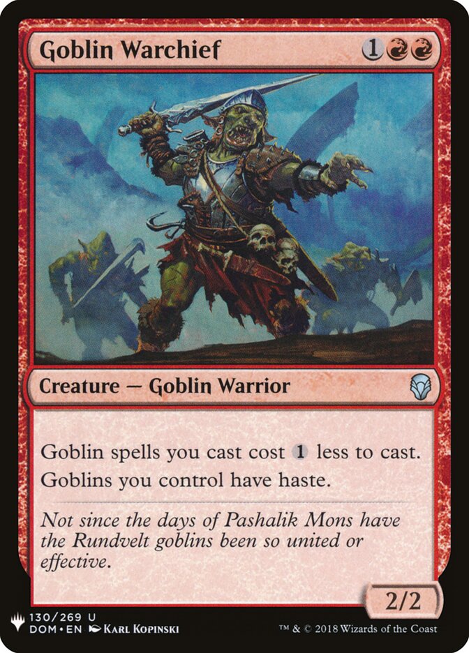 Goblin Warchief — The List DOM-130/5581