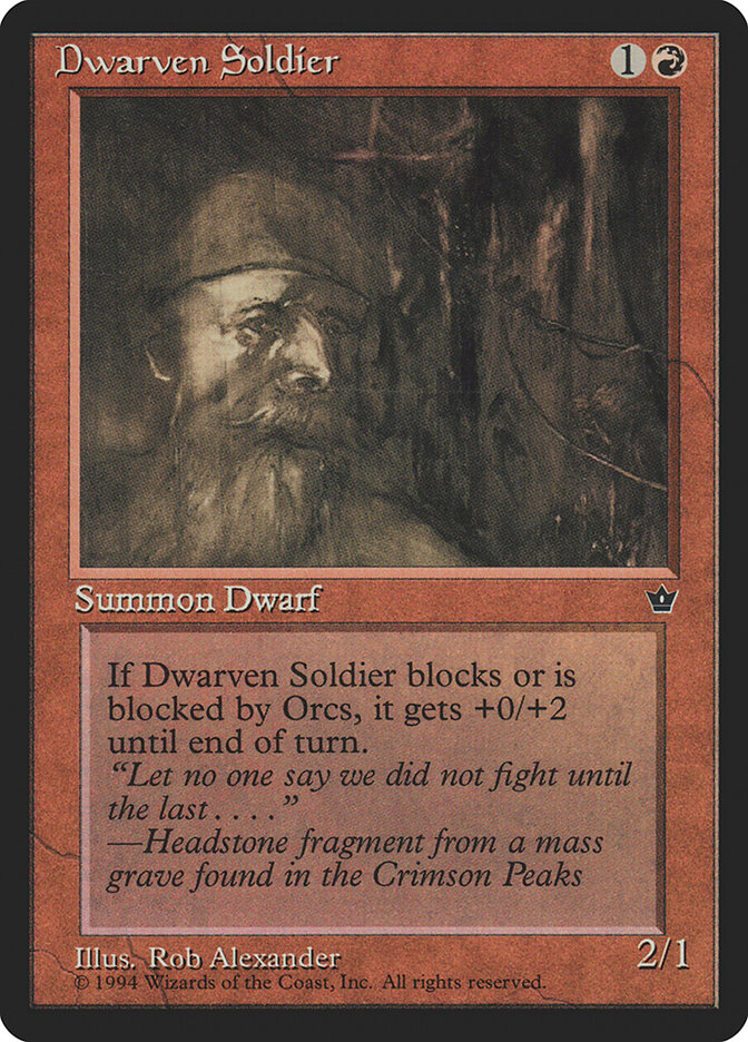 Dwarven Soldier — Fallen Empires 53a/187