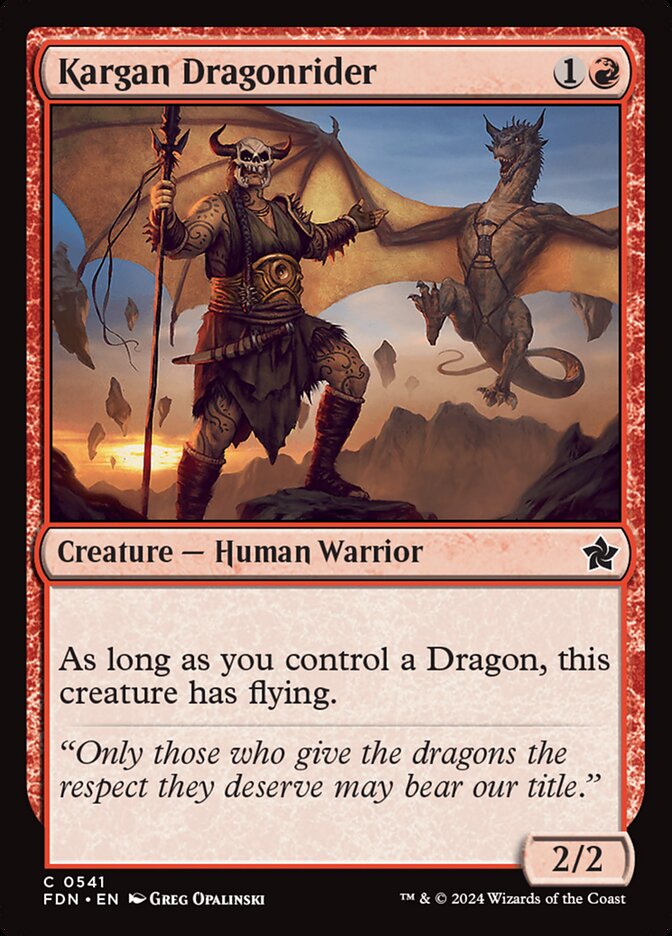 Cavalier-dragon kargan — Foundations 541/771