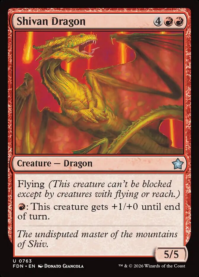 Shivan Dragon — Foundations 763/771
