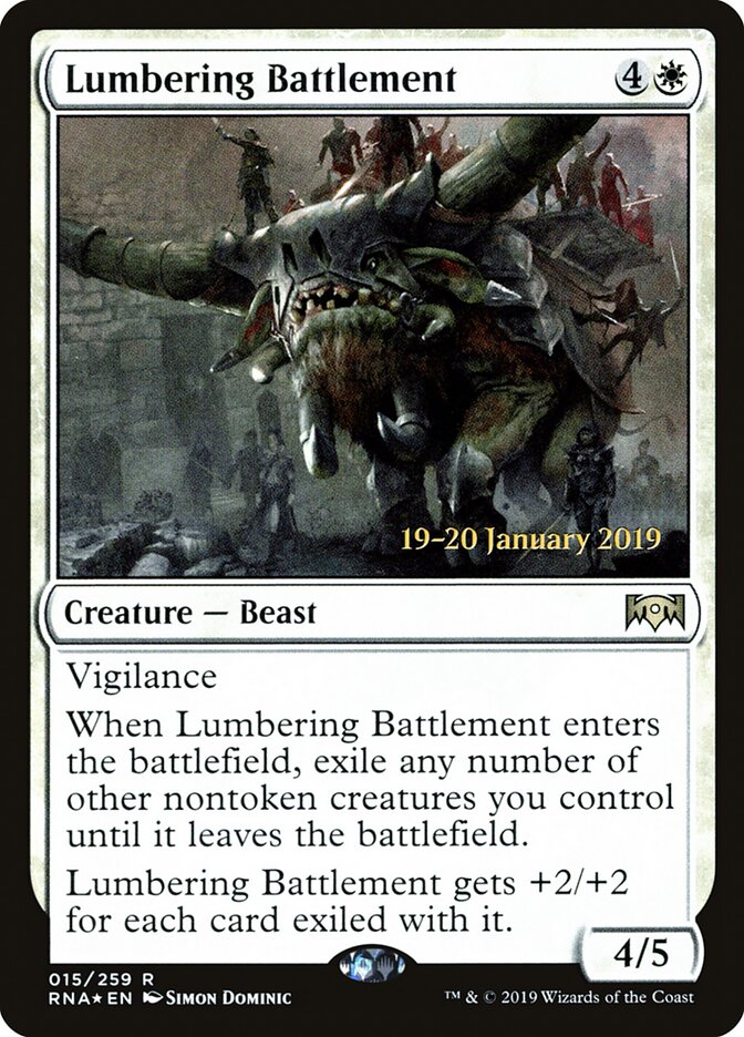 Lumbering Battlement — Ravnica Allegiance Promos 15s/81