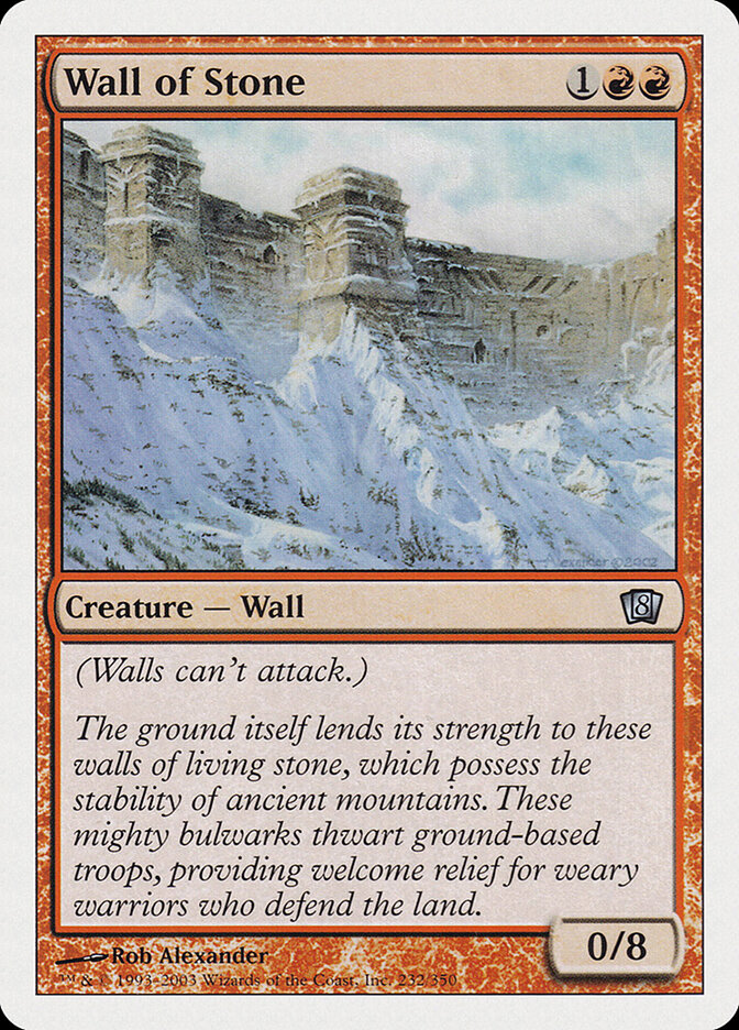 Wall of Stone — Eighth Edition 232/710