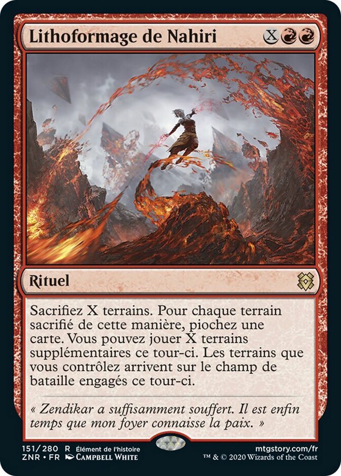 Lithoformage de Nahiri — Zendikar Rising 151/406