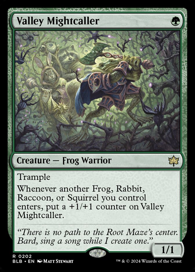 Valley Mightcaller — Bloomburrow 202/398