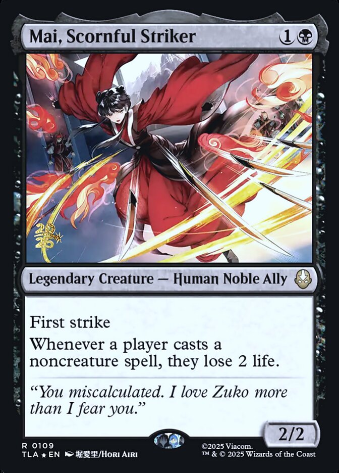 Mai, Scornful Striker — Avatar: The Last Airbender Promos 109s/80