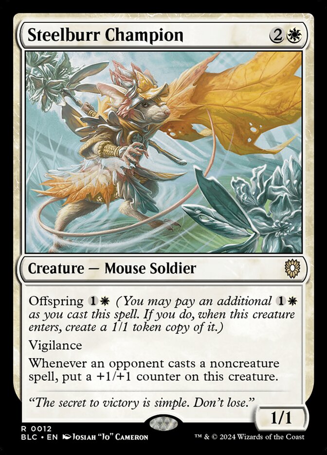 Steelburr Champion — Bloomburrow Commander 12/356