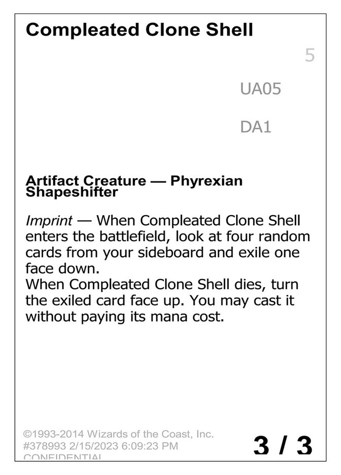 Compleated Clone Shell — Unknown Event UA05a/512