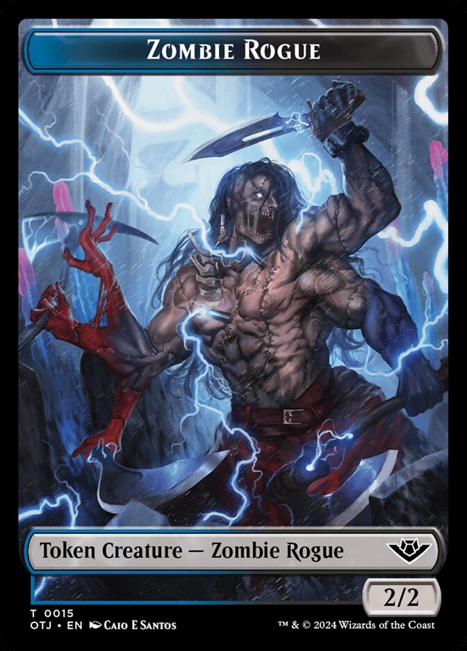 Zombie Rogue — Outlaws of Thunder Junction Tokens 15/19