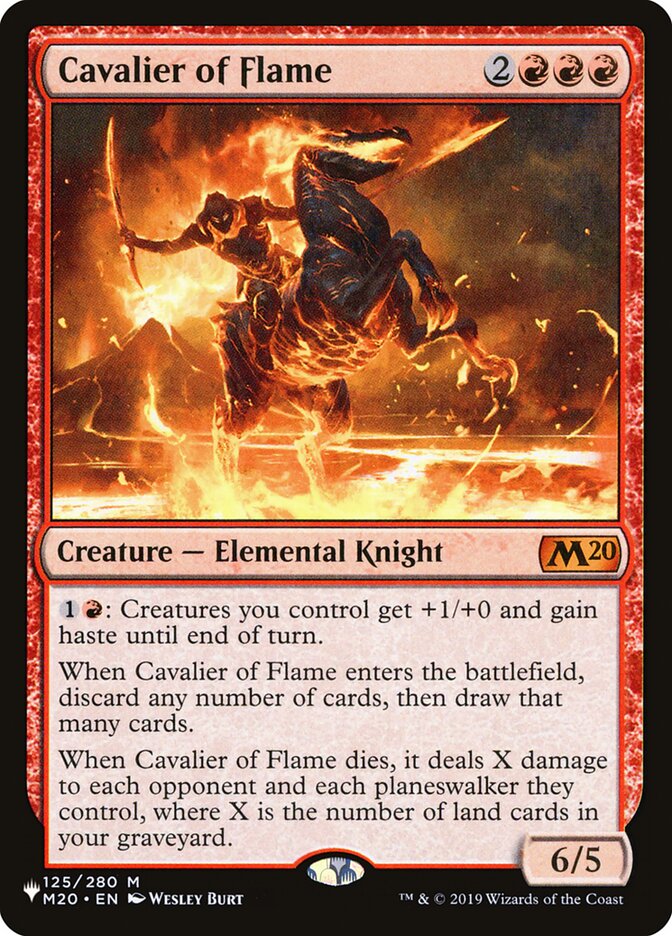 Cavalier of Flame — The List M20-125/5581