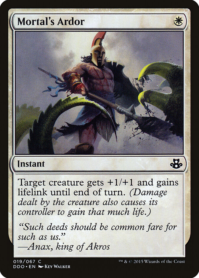Mortal's Ardor — Duel Decks: Elspeth vs. Kiora 19/67