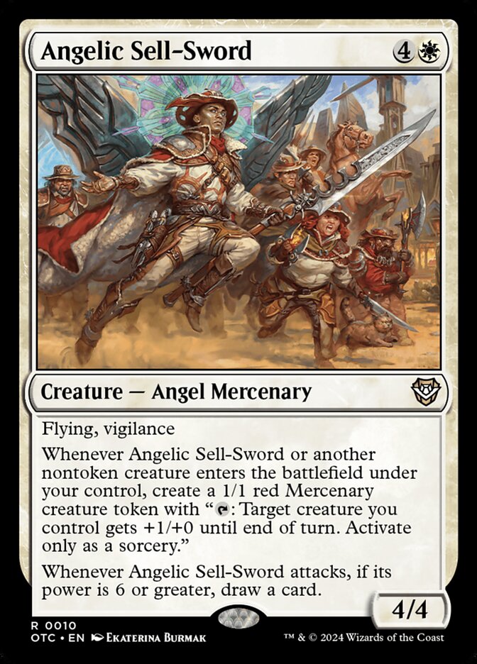 Angelic Sell-Sword — Outlaws of Thunder Junction Commander 10/342