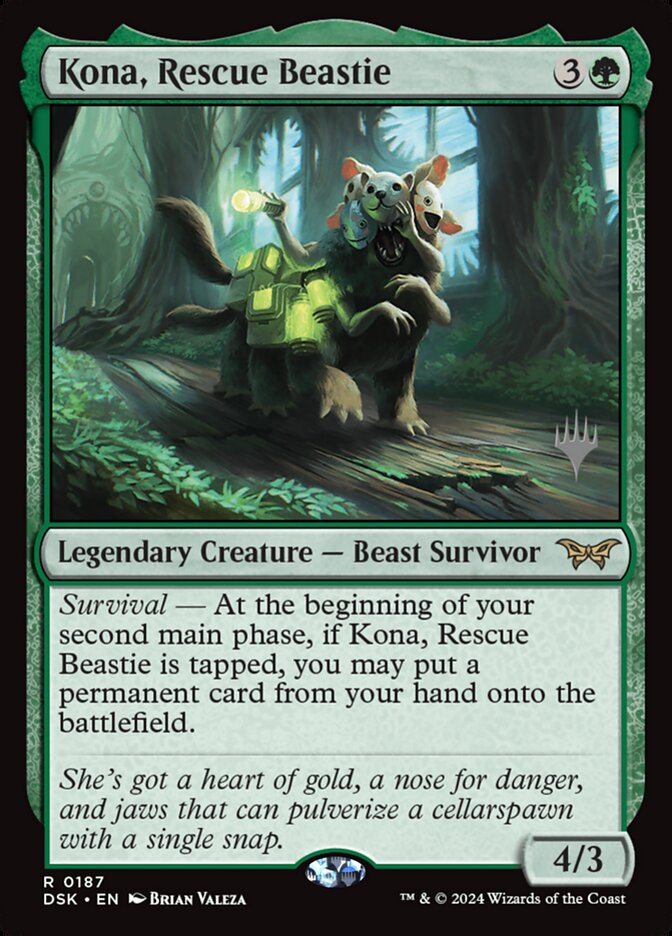 Kona, Rescue Beastie — Duskmourn: House of Horror Promos 187p/160
