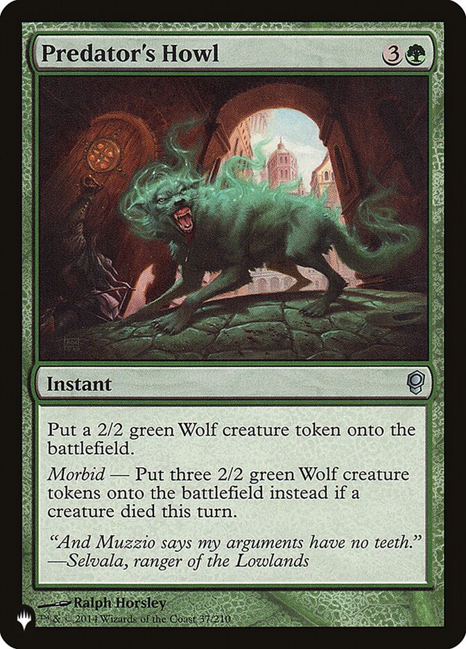 Predator's Howl — The List CNS-37/5581