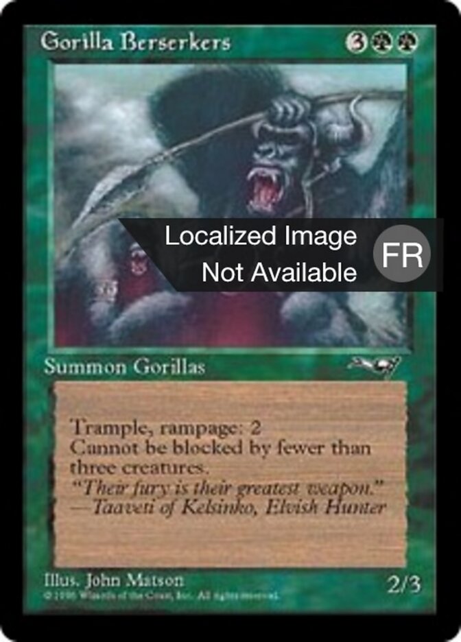 Berserkers gorilles — Alliances 93a/199
