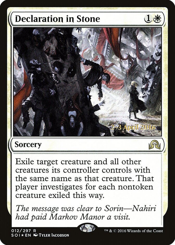 Declaration in Stone — Shadows over Innistrad Promos 12s/89