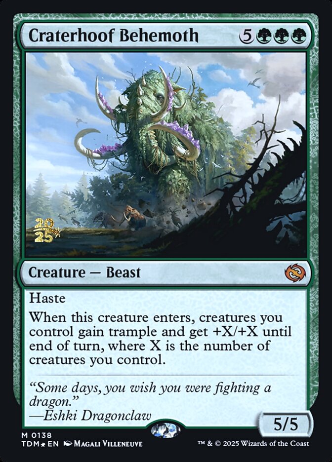 Craterhoof Behemoth — Tarkir: Dragonstorm Promos 138s/160