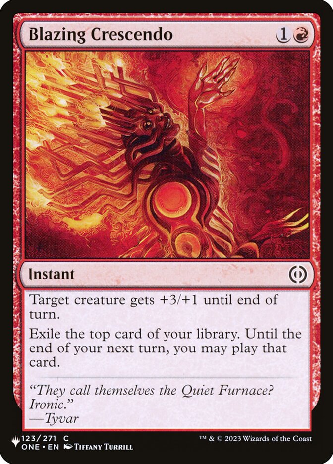 Blazing Crescendo — The List ONE-123/5581