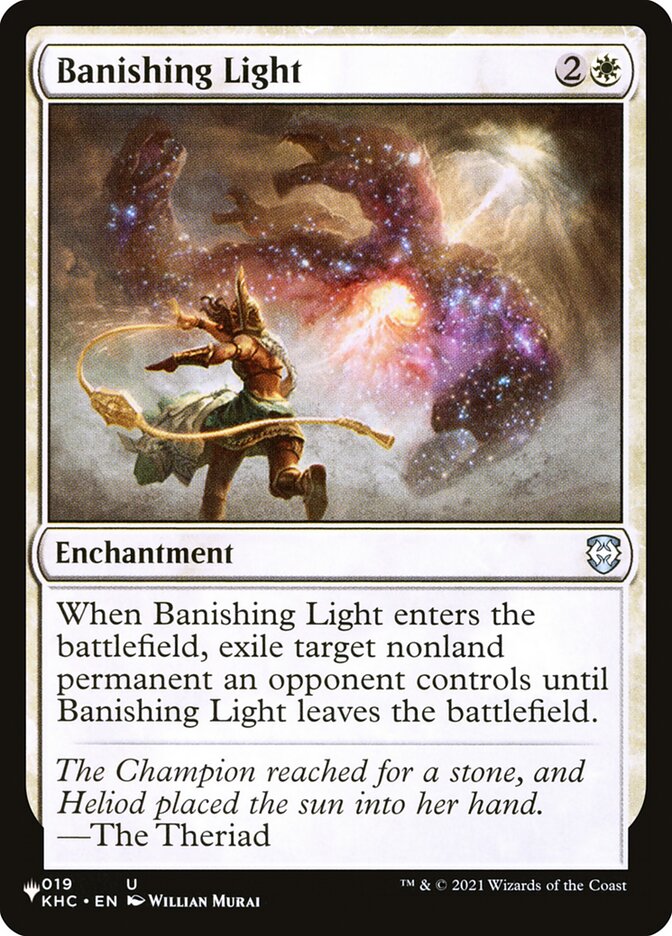Banishing Light — The List KHC-19/5581