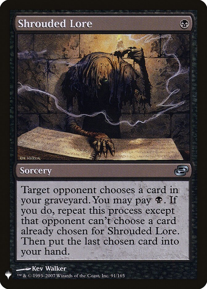 Shrouded Lore — The List PLC-91/5581
