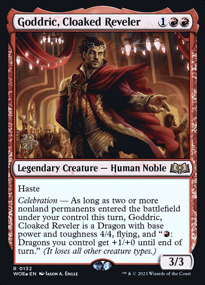 Goddric, Cloaked Reveler — Wilds of Eldraine Promos 132s/160