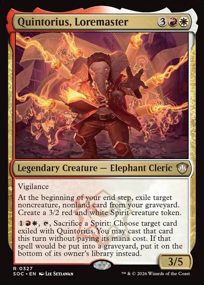 Quintorius, Loremaster — Secrets of Strixhaven Commander 327/426