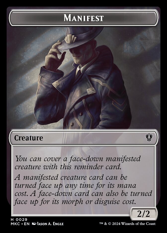 Manifest — Murders at Karlov Manor Commander Tokens 29/31
