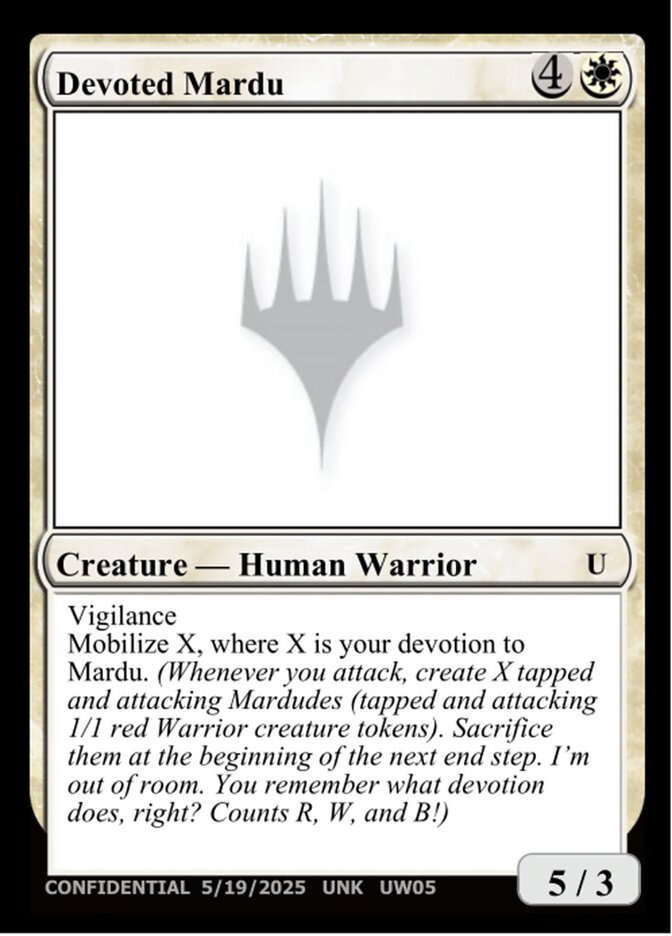Devoted Mardu — Unknown Event UW05a/512