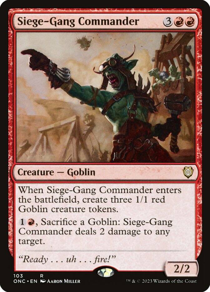 Siege-Gang Commander — Phyrexia: All Will Be One Commander 103/174