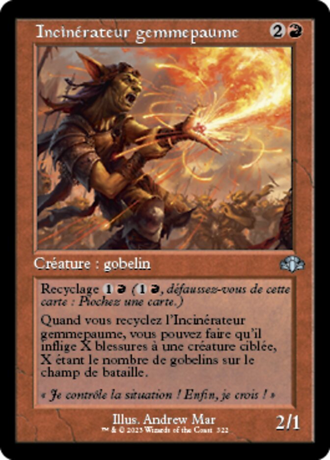 Incinérateur gemmepaume — Dominaria Remastered 322/457