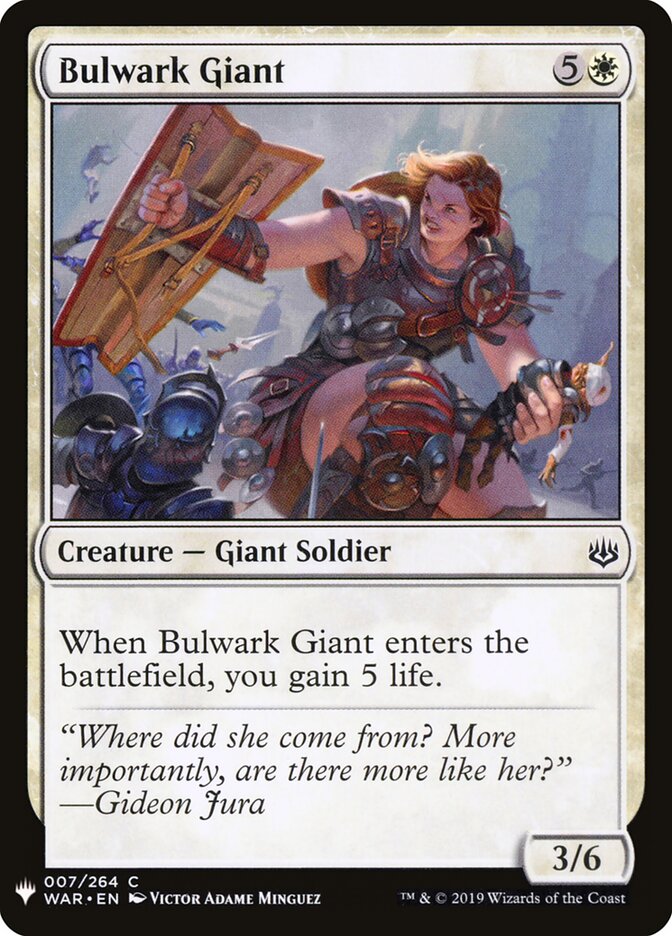 Bulwark Giant — The List WAR-7/5581